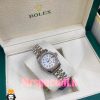 ساعت رولکس زنانه دیت جاست اتوماتیک دورنگ رزگلد قاب نگین صفحه سفید صدف 020918 ROLEX DATEJUST