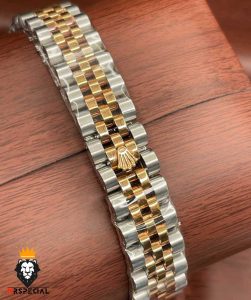 ساعت رولکس زنانه مدل دیت جاست اتوماتیک دورنگ رزگلد صفحه شکلاتی 5808 ROLEX DATEJUST