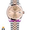 ساعت زنانه رولکس دیت جاست اتوماتیک دو رنگ رزگلد صفحه رزگلد 01898 ROLEX DATEJUST