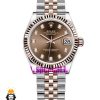 ساعت رولکس زنانه دیت جاست اتوماتیک دورنگ رزگلد صفحه قهوه ای 01896 ROLEX DATEJUST