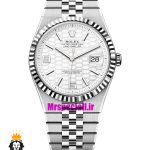 ساعت رولکس مردانه مدل دیت جاست لند دولر اتوماتیک استیل صفحه سفید 021422 ROLEX DATEJUST LAND DWELLER