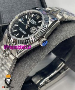 ساعت رولکس زنانه دیت جاست اتوماتیک استیل صفحه مشکی 021474 ROLEX DATEJUST 