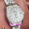 ساعت رولکس زنانه دیت جاست اتوماتیک استیل قاب نگین صفحه سفید 020990 ROLEX DATEJUST