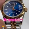 ساعت رولکس زنانه مدل دیت جاست اتوماتیک دورنگ رزگلد صفحه ابی 020861 ROLEX DATEJUST