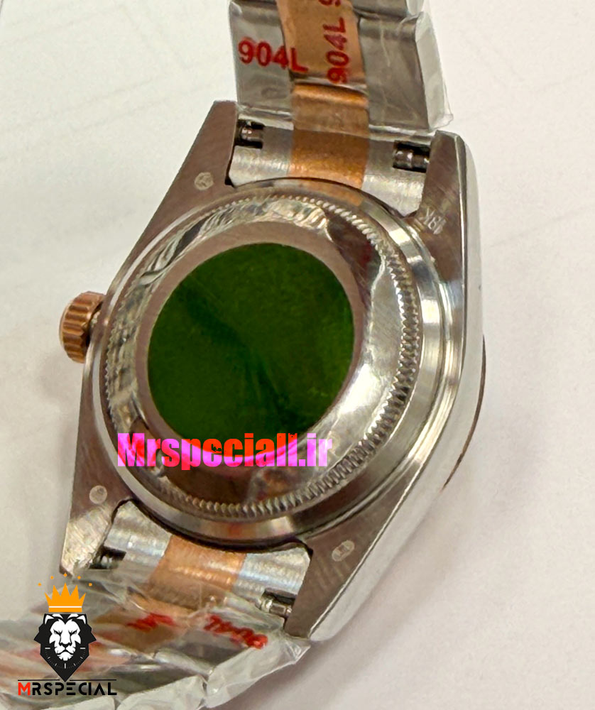 ساعت رولکس زنانه دیت جاست اتوماتیک دورنگ رزگلد صفحه قهوه ای 021683 ROLEX DATEJUST