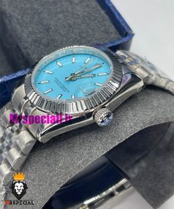 ساعت رولکس زنانه دیت جاست اتوماتیک استیل صفحه تیفانی 021475 ROLEX DATEJUST 