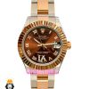 ساعت رولکس زنانه دیت جاست اتوماتیک دورنگ رزگلد صفحه قهوه ای 021683 ROLEX DATEJUST