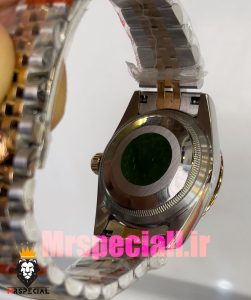 ساعت رولکس زنانه مدل دیت جاست اتوماتیک دورنگ رزگلد صفحه ابی 020861 ROLEX DATEJUST  