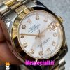 ساعت رولکس زنانه دیت جاست اتوماتیک دورنگ رزگلد صفحه سفید صدف 021039 ROLEX DATEJUST