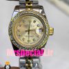 ساعت رولکس زنانه مدل دیت جاست اتوماتیک دورنگ طلایی صفحه طلایی قاب نگین 020864 ROLEX DATEJUST Diamond