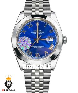 ساعت رولکس مردانه مدل دیت جاست اتوماتیک استیل صفحه ابی 021303 ROLEX DATEJUST