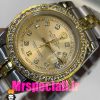 ساعت رولکس زنانه مدل دیت جاست اتوماتیک دورنگ طلایی صفحه طلایی قاب نگین 020864 ROLEX DATEJUST Diamond