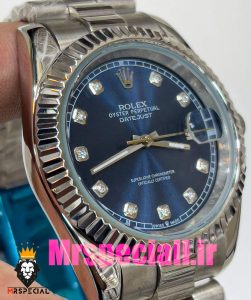 ساعت رولکس مردانه مدل دیت جاست اتوماتیک استیل صفحه ابی 020892 ROLEX DATEJUST