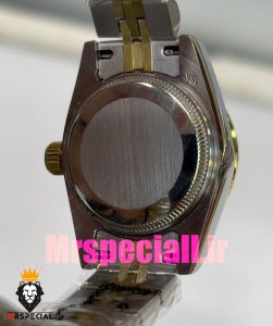 ساعت رولکس زنانه مدل دیت جاست اتوماتیک دورنگ طلایی صفحه طلایی قاب نگین 020864 ROLEX DATEJUST Diamond