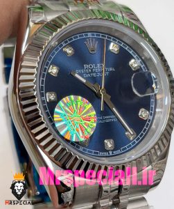 ساعت رولکس مردانه مدل دیت جاست اتوماتیک استیل صفحه ابی 020891 ROLEX DATEJUST
