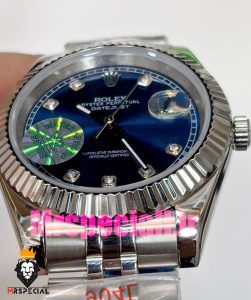 ساعت رولکس مردانه مدل دیت جاست اتوماتیک استیل صفحه ابی 020891 ROLEX DATEJUST
