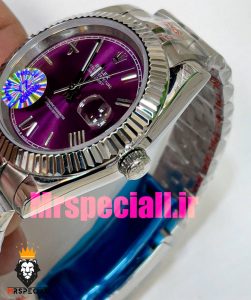 ساعت رولکس مردانه مدل دیت جاست اتوماتیک استیل صفحه صورتی 020890 ROLEX DATEJUST