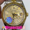 ساعت رولکس مردانه مدل دیت جاست اتوماتیک دورنگ طلایی صفحه طلایی 020895 ROLEX DATEJUST