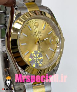 ساعت رولکس مردانه مدل دیت جاست اتوماتیک دورنگ طلایی صفحه طلایی 020893 ROLEX DATEJUST