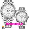 ساعت ست مردانه و زنانه رولکس دیت جاست استیل صفحه نقره ای 020374 ROLEX DATE JUST