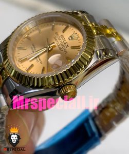 ساعت رولکس زنانه مدل دیت جاست اتوماتیک دورنگ طلایی صفحه طلایی 020863 ROLEX DATEJUST