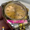 ساعت رولکس زنانه مدل دیت جاست اتوماتیک دورنگ طلایی صفحه طلایی 020863 ROLEX DATEJUST