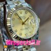 ساعت رولکس زنانه مدل دیت جاست اتوماتیک دورنگ طلایی صفحه طلایی 020862 ROLEX DATEJUST