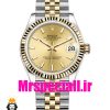 ساعت رولکس زنانه مدل دیت جاست اتوماتیک دورنگ طلایی صفحه طلایی 020863 ROLEX DATEJUST