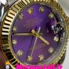 ساعت رولکس زنانه مدل دیت جاست اتوماتیک دورنگ طلایی صفحه بنفش 020876 ROLEX DATEJUST