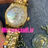ساعت رولکس زنانه مدل دیت جاست اتوماتیک طلایی صفحه سفید قاب نگین 020874 ROLEX DATEJUST Diamond