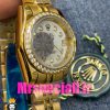ساعت رولکس زنانه مدل دیت جاست اتوماتیک طلایی صفحه سفید قاب نگین 020874 ROLEX DATEJUST Diamond