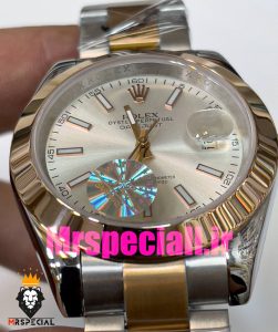ساعت رولکس مردانه مدل دیت جاست اتوماتیک دورنگ رزگلد صفحه سفید 020881 ROLEX DATEJUST