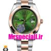 ساعت رولکس مردانه مدل دیت جاست اتوماتیک دورنگ رزگلد صفحه سبز 020880 ROLEX DATEJUST