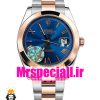 ساعت رولکس مردانه مدل دیت جاست اتوماتیک دورنگ رزگلد صفحه ابی 020887 ROLEX DATEJUST
