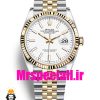 ساعت رولکس مردانه مدل دیت جاست اتوماتیک دورنگ طلایی صفحه سفید 5780 ROLEX DATE JUST