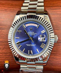 ساعت رولکس مردانه مدل دی دیت اتوماتیک استیل صفحه ابی 5790 ROLEX DAY DATE