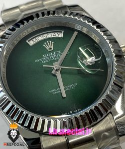 ساعت رولکس مردانه مدل دی دیت اتوماتیک استیل صفحه سبز 021333 ROLEX DAY DATE 