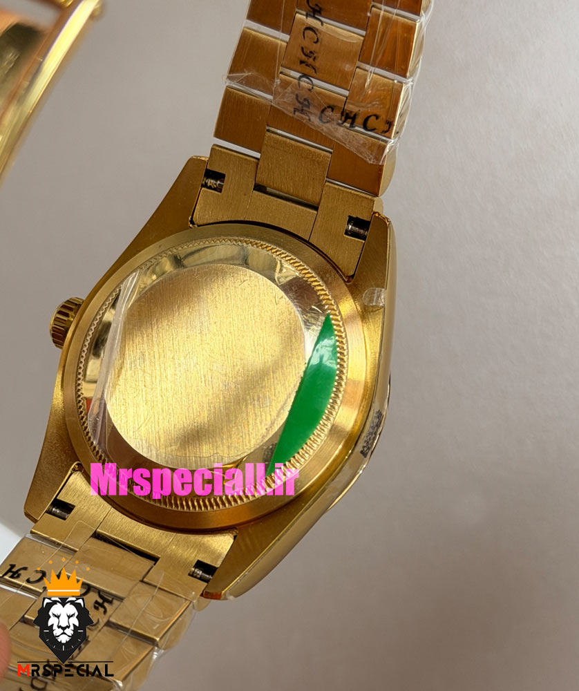 ساعت رولکس مردانه مدل دی دیت اتوماتیک طلایی صفحه سبز 021630 ROLEX DAY DATE