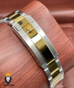 ساعت مردانه رولکس مدل دیتونا اتوماتیک دورنگ طلایی صفحه مشکی 2562 ROLEX DAYTONA