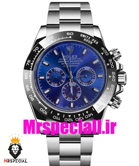 ساعت رولکس مردانه مدل دیتونا اتوماتیک استیل صفحه ابی 020858 ROLEX DAYTONA