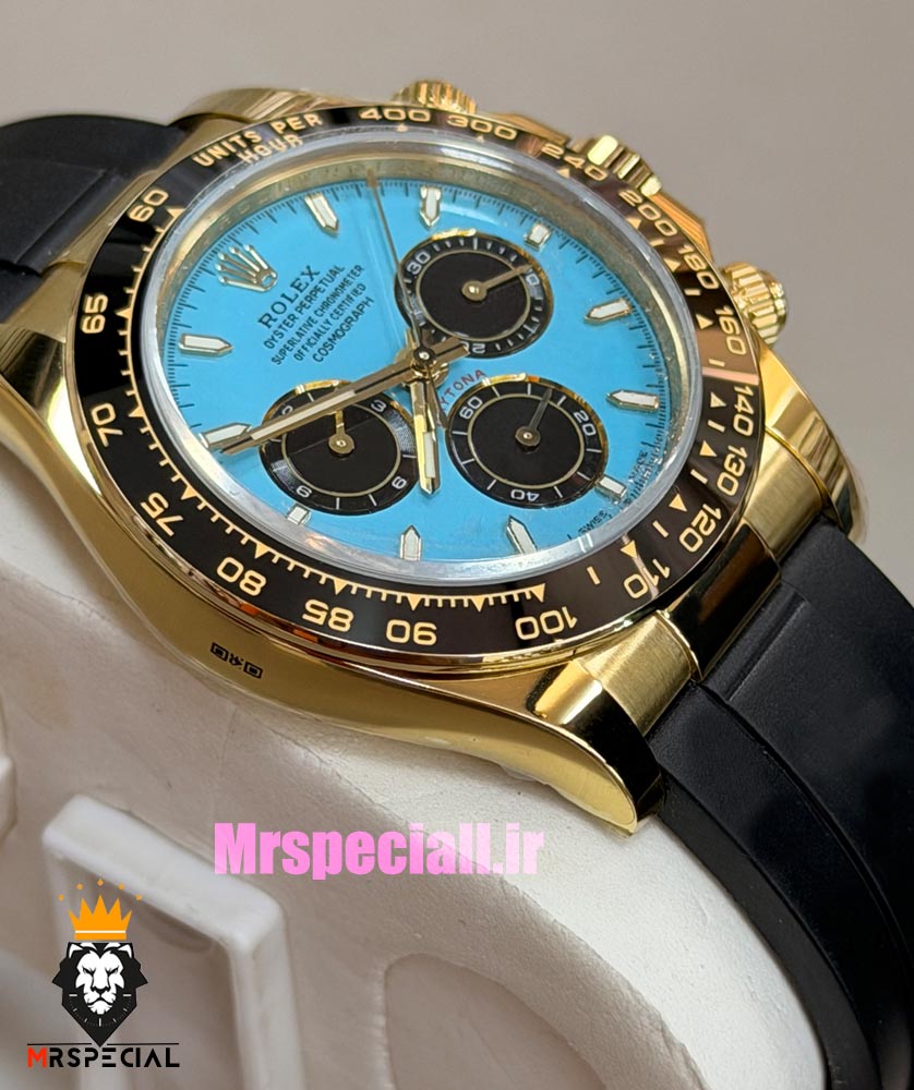 ساعت رولکس مردانه دیتونا کاسموگراف اتوماتیک رابر صفحه تیفانی 021629 Rolex Cosmograph Daytona