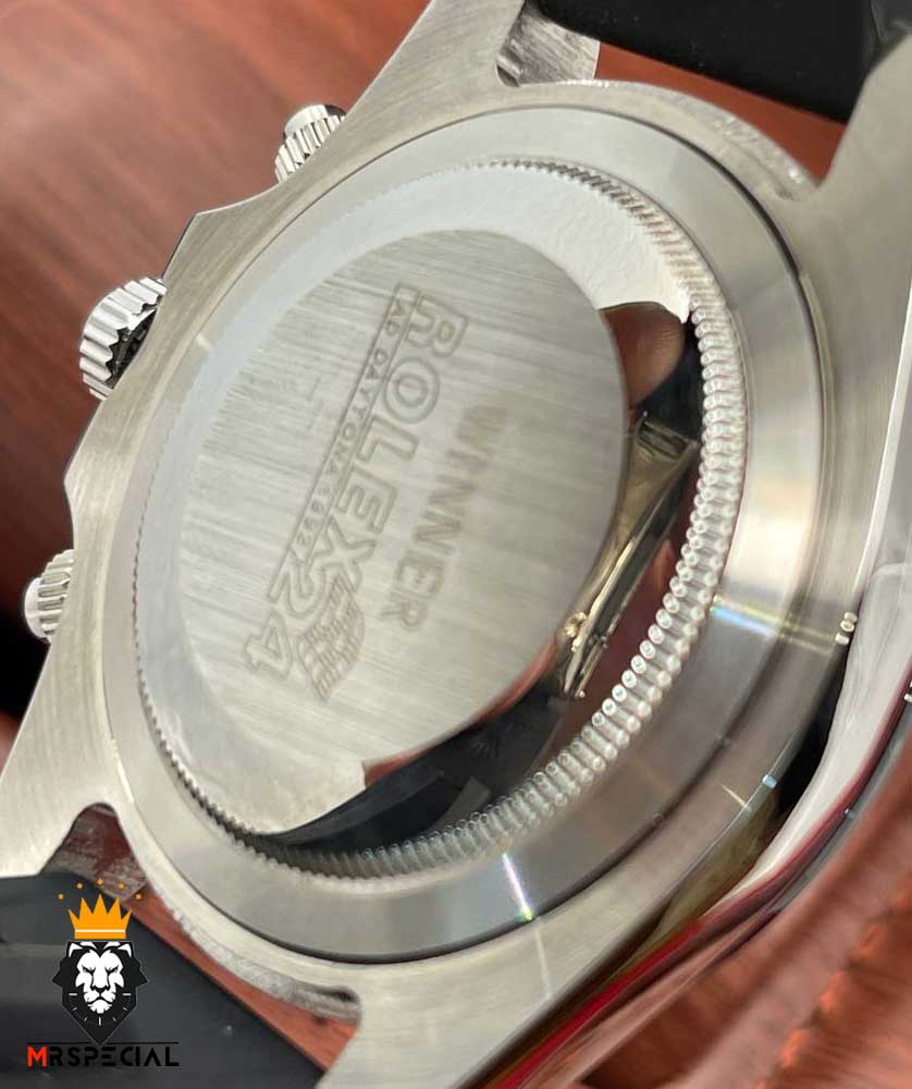 ساعت مردانه رولکس دیتونا اتوماتیک فول دیت بند رابر صفحه مشکی 01405 ROLEX DAYTONA