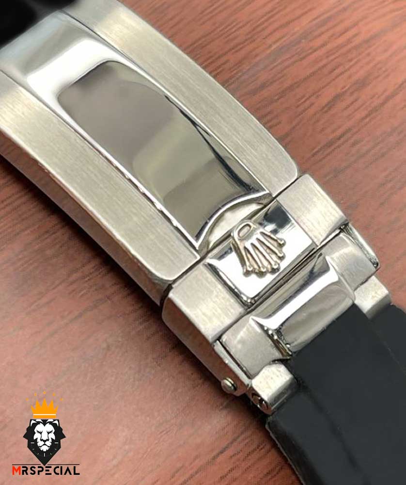 ساعت مردانه رولکس دیتونا اتوماتیک فول دیت بند رابر صفحه مشکی 01405 ROLEX DAYTONA