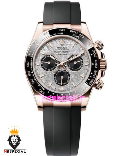 ساعت مردانه رولکس دیتونا اتوماتیک رزگلد بند رابر قاب سرامیک 01291 Rolex Cosmograph Daytona