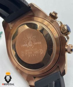ساعت مردانه رولکس دیتونا اتوماتیک رزگلد بند رابر قاب سرامیک 01291 Rolex Cosmograph Daytona