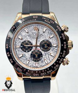 ساعت مردانه رولکس دیتونا اتوماتیک رزگلد بند رابر قاب سرامیک 01291 Rolex Cosmograph Daytona