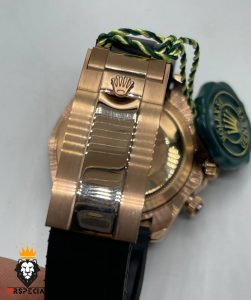 ساعت مردانه رولکس دیتونا اتوماتیک رزگلد بند رابر قاب سرامیک 01291 Rolex Cosmograph Daytona