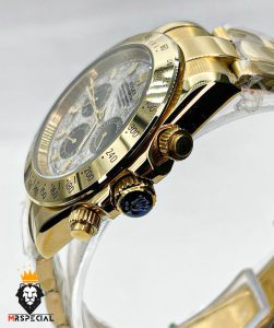 ساعت مردانه رولکس دیتونا اتوماتیک طلایی صفحه سرامیک 01312 Rolex Cosmograph Daytona