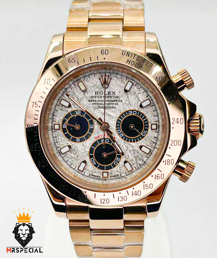 ساعت مردانه رولکس دیتونا اتوماتیک رزگلد صفحه سرامیک 01311 Rolex Cosmograph Daytona