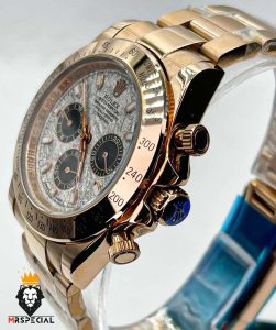 ساعت مردانه رولکس دیتونا اتوماتیک رزگلد صفحه سرامیک 01311 Rolex Cosmograph Daytona